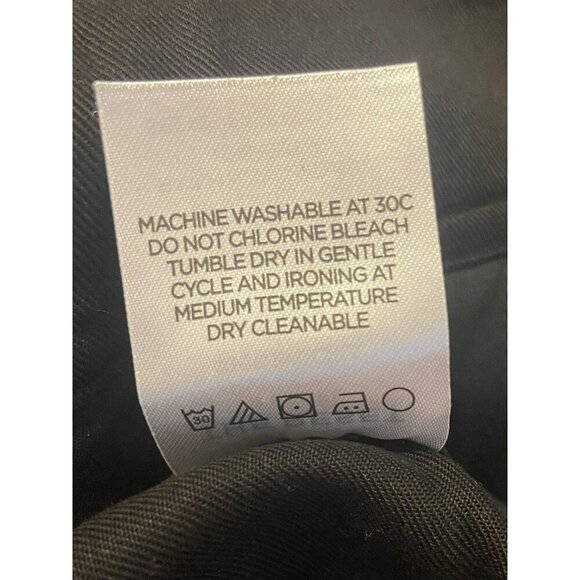 The Reset R Label Slouchy Trouser Pants Womens Large Cropped Black Lyocell - Picture 10 of 10